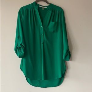 Long green blouse